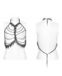 Punk Rave Tarnish Gothic Punk Rivets Metal Chain Harness for Women