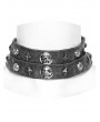 Punk Rave Gray Gothic Punk Loops Metal Rivet Choker