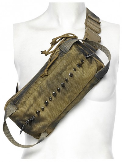 Punk Rave Coffee Gothic Punk Cool One Shoulder Spiked Bag for Women