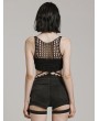 Punk Rave Black Gothic Punk Sexy Hollowed Out One Piece Bodysuit for Women