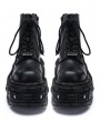 Black Retro Lace-Up Dark Punk Heavy Metal Platform Martens Boots