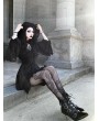 Black Dark Gothic Coffin Buckled Bat Lace-Up Stiletto Heel Shoes
