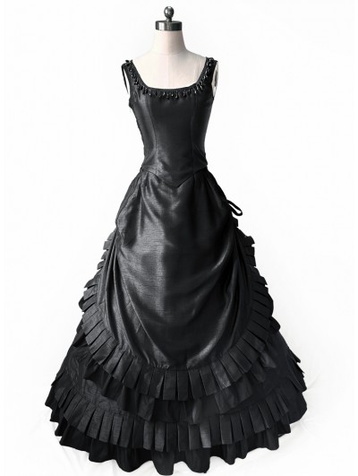 blue dress for baby girl Southern Girl Black Victorian Dress 2 main image 1