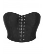 Black Gothic Lace-Up Strapless Overbust Waist Training Corset