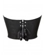Black Gothic Lace-Up Strapless Overbust Waist Training Corset