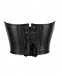 Black Gothic Punk Heart Shaped Hourglass Waist Cincher Corset Top