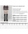 Punk Rave Black and Pink Plaid Sweet Gothic Grunge Pleated Short Skirt