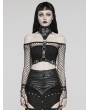 Punk Rave Black Gothic Punk PU Leather One Piece Choker Harness