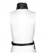 Punk Rave Black Gothic Punk PU Leather One Piece Choker Harness