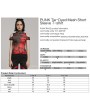 Punk Rave Black and Red Gothic Punk Tie-Dyed Mesh Short Sleeve T-Shirt for Women