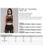 Punk Rave Black and Red Gothic Punk Tie-Dyed Mesh Tank Top for Women