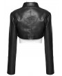 Punk Rave Black Gothic Punk Spiked PU Leather Short Jacket for Women