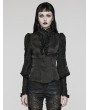 Punk Rave Black Gothic Gorgeous Retro Ruffle Lantern Sleeve Shirt for Women