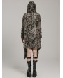 Punk Rave Gothic Wasteland Punk Decayed Irregular Knitted Trench Coat for Women