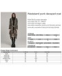 Punk Rave Gothic Wasteland Punk Decayed Irregular Knitted Trench Coat for Women