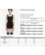 Punk Rave Black Gothic Grunge Sexy Knitted Drawstring Slim Short Dress