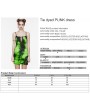 Punk Rave Black and Green Gothic Tie Dyed Punk Slim Fit Short Dress