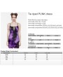 Punk Rave Black and Violet Gothic Tie Dyed Textured Punk Slim Fit Short Dress