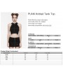 Punk Rave Black Gothic Punk Studded Casual Knitted Fit Vest Top for Women