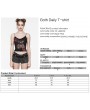 Punk Rave Black and Red Gothic Bear Print Daily Cami Top for Women