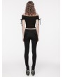 Punk Rave Black Gothic Daily Lace Spliced Hollow Out Pants for Women