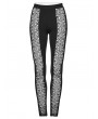 Punk Rave Black Gothic Daily Lace Spliced Hollow Out Pants for Women