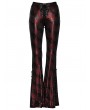 Punk Rave Black and Red Gothic Punk Daily Flared Drawstring Pants for Women