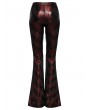 Punk Rave Black and Red Gothic Punk Daily Flared Drawstring Pants for Women