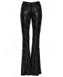 Punk Rave Black Gothic Punk Daily Flared Drawstring Pants for Women