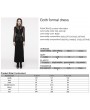 Punk Rave Black Gothic Lace Applique Mesh Long Sleeve Slim Fit Dress