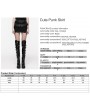 Punk Rave Black Gothic Cute Punk Mesh Mini Skirt with Detachable Belt