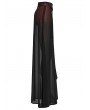 Punk Rave Black and Red Gothic Daily Chiffon Sheer High Slit Maxi Skirt