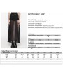 Punk Rave Black Gothic Daily Chiffon Sheer High Slit Maxi Skirt