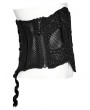 Punk Rave Black Gothic Mesh Lace Appliqued Waistband for Women