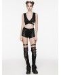 Punk Rave Black Gothic Punk Perspective Long Leg Warmers for Women