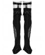 Punk Rave Black Gothic Punk Perspective Long Leg Warmers for Women