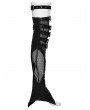 Punk Rave Black Gothic Punk Perspective Long Leg Warmers for Women