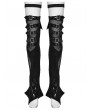 Punk Rave Black Gothic Punk Perspective Long Leg Warmers for Women