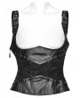 Punk Rave Black Gothic Punk Steel Boned Underbust Corset Vest Top for Women