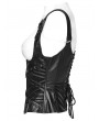 Punk Rave Black Gothic Punk Steel Boned Underbust Corset Vest Top for Women