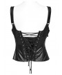 Punk Rave Black Gothic Punk Steel Boned Underbust Corset Vest Top for Women