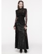 Punk Rave Black Gothic Retro Floral Lace Long Sleeves Shirt for Women