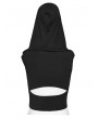 Punk Rave Black Gothic Wasteland Hooded Knit Crop Top for Women