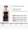 Punk Rave Black Gothic Skeleton Perspective Sexy Halter Cami Top for Women