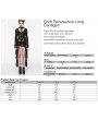 Punk Rave Black Gothic Perspective Chiffon Lapel Collar Long Cardigan for Women