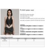 Punk Rave Black Punk Gothic Punk Halter Lace-Up Vest Top for Women