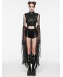 Punk Rave Women's Black Gothic Punk Structural Cloak with Detachable Sleeves