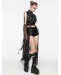 Punk Rave Women's Black Gothic Punk Structural Cloak with Detachable Sleeves