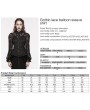 Punk Rave Black Gothic Vintage See-Through Lace Puff Sleeves Shirt for Women
