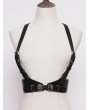 Black Gothic Punk PU Leather Belt Harness